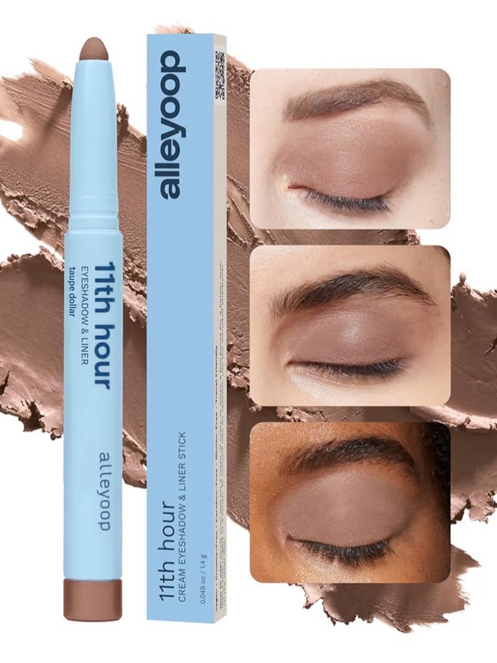 NIB ALLEYOOP 11th Hour Waterproof Cream Eyeshadow Stick Taupe Matte